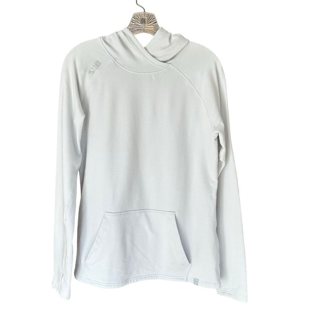 5.11 Women Long Sleeve Hooded Pullover Sweatshirt Gray Size Large